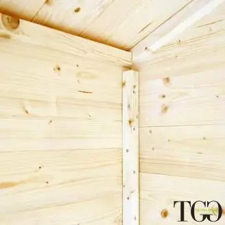 Caseta de madera 1,5x1,5 m Gato para herramientas con puerta ventana simple 146x146 cm
