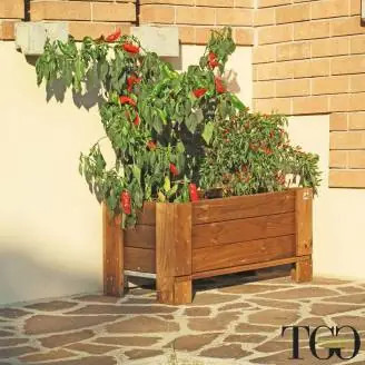 Jardineras de madera - Jardinera grande de madera para exterior GardenBox