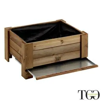 Jardineras de madera - Jardinera grande de madera para exterior GardenBox