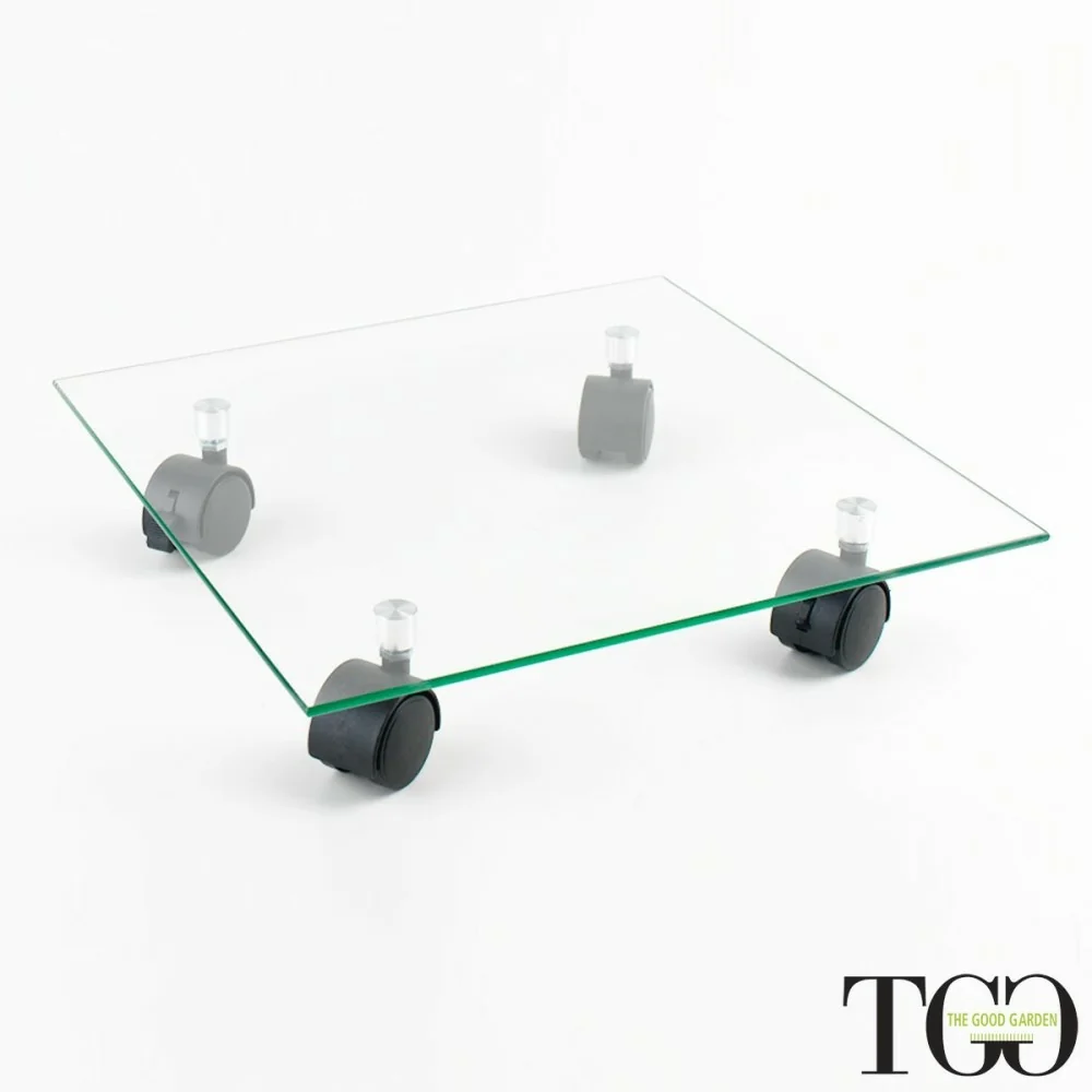 Platillo de cristal con ruedas 35 x 35 cm ALICE-V