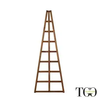 Barbacoa exterior de madera piramidal Hortus Castaño 60 x 150 cm Pack de 2