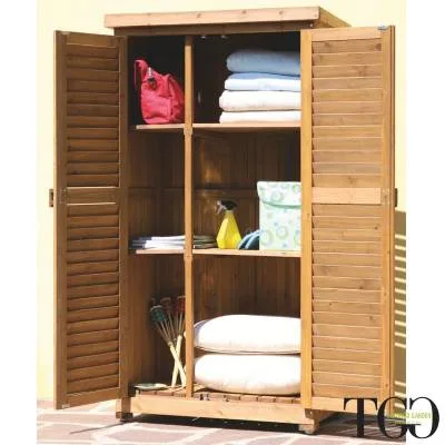 Mueble de madera para exterior Útil 3 - 87x45x1600 Cm