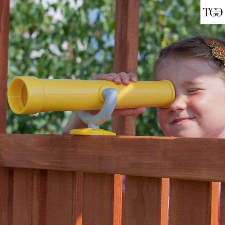 Tobogán de madera Fungoo Joy, juego de jardín de madera