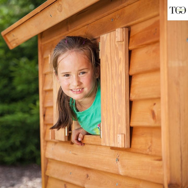 Casa de madera con tobogán MyHouse 1 juego de madera para jardín
