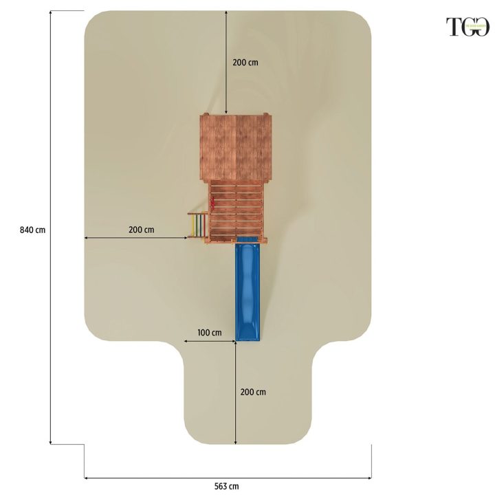 Casa de madera con tobogán MyHouse 1 juego de madera para jardín