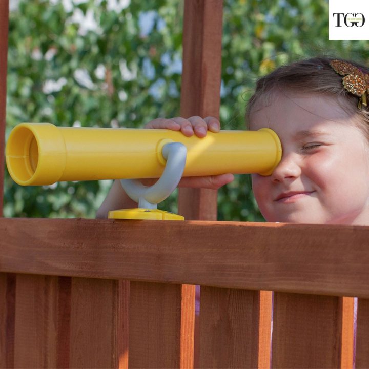 Casa de madera con tobogán Fungoo MySide Juego de madera para jardín