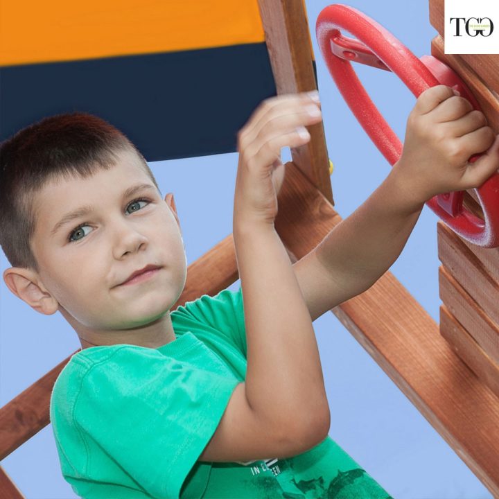 Tobogán, columpios y escalada de madera Joy Move Juego de jardín de madera