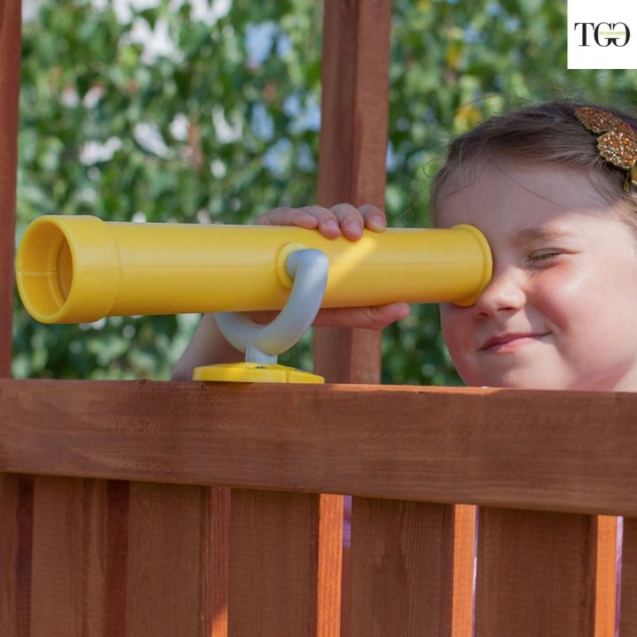 Casa de madera con tobogán Fungoo STEP ON MySIDE Juego de jardín de madera
