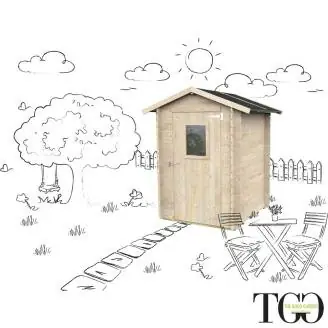Caseta de madera 1,5x1,5 m Gato para herramientas con puerta ventana simple 146x146 cm