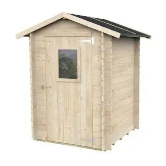 Caseta de madera 1,5x1,5 m Gato para herramientas con puerta ventana simple 146x146 cm