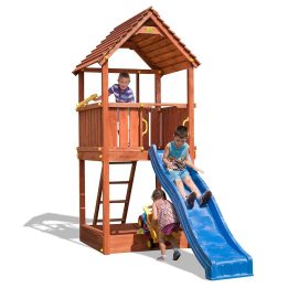 Tobogán de madera Fungoo® Joy, juego de jardín de madera