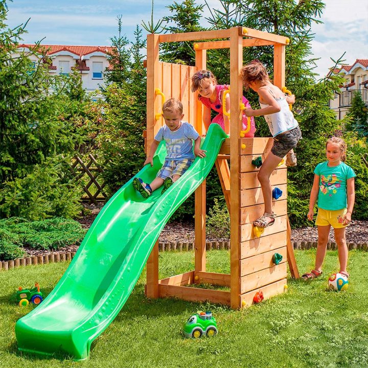 Tobogán de madera para jardín TipTop de Fungoo®, 334 x 205 cm