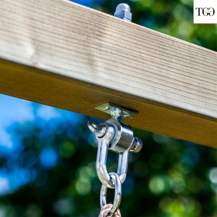 Columpio y juego de escalada de madera Fungoo SPIDER King para jardín