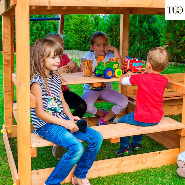 Parque infantil con columpio y casa de setas FLOPPI juegos de jardín de madera