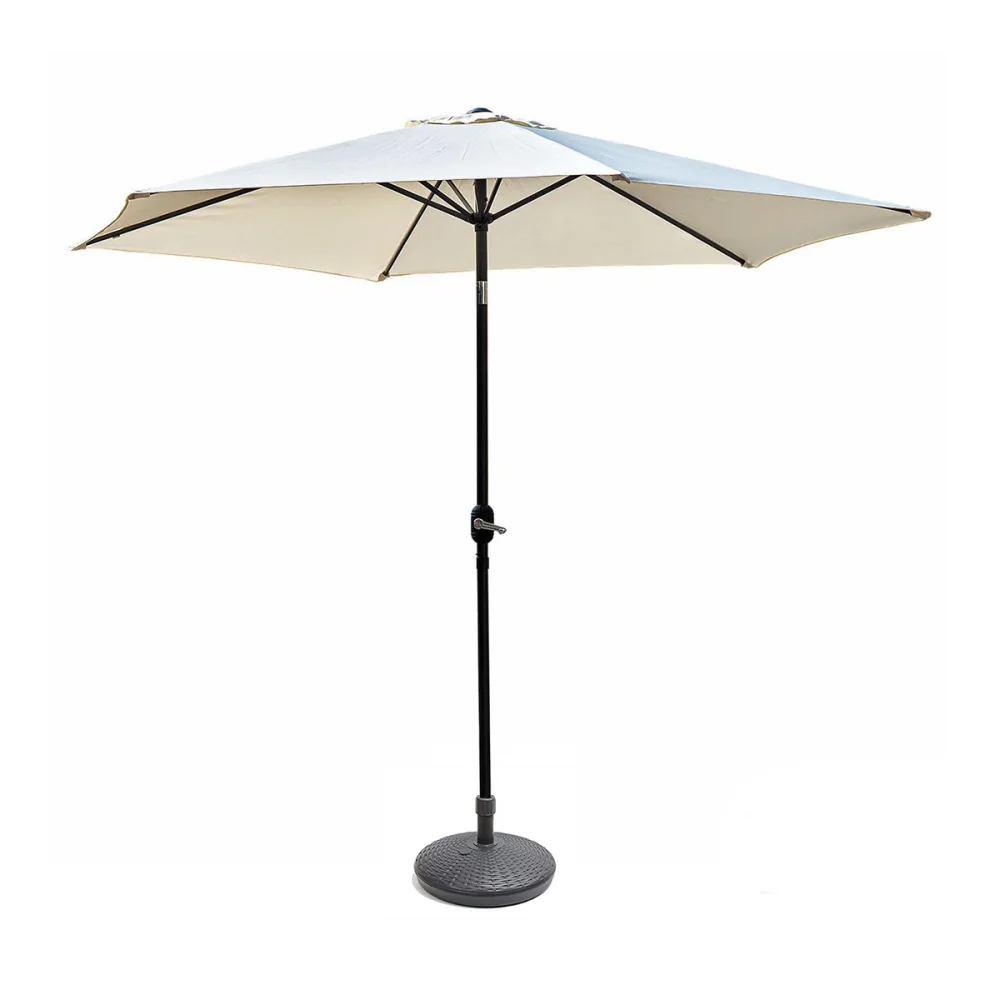 Sombrilla de exterior inclinable Amalfi 3x3 en aluminio con base