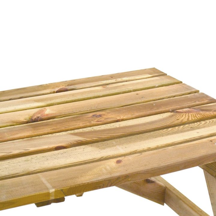 Mesa de picnic de madera Happytime de 25 mm, banco para cervecería, para jardín y terraza, 180 x 150 x 70 cm