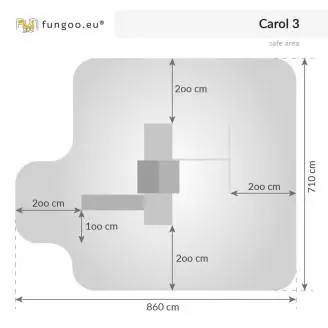 Tobogán, columpio y escalada de madera Fungoo® Carol 3 gris de madera para jardín