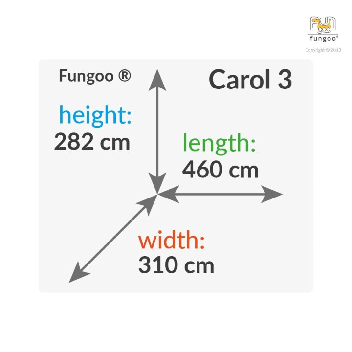 Tobogán, columpio y escalada de madera Fungoo Carol 3 gris para jardín