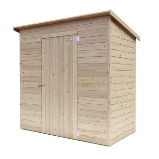 Caseta de jardín de madera adosada Lady 2 x 1 m personalizable, 19 mm