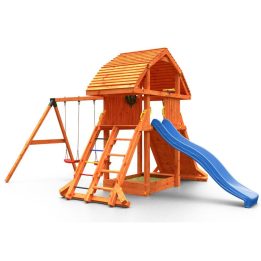 Juego de madera Fungoo GIANT MOVE RED con tobogán, columpio y escalada