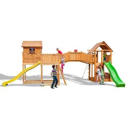 MAXI SET Fungoo PLAZA TAMAÑO con dos casas y puente