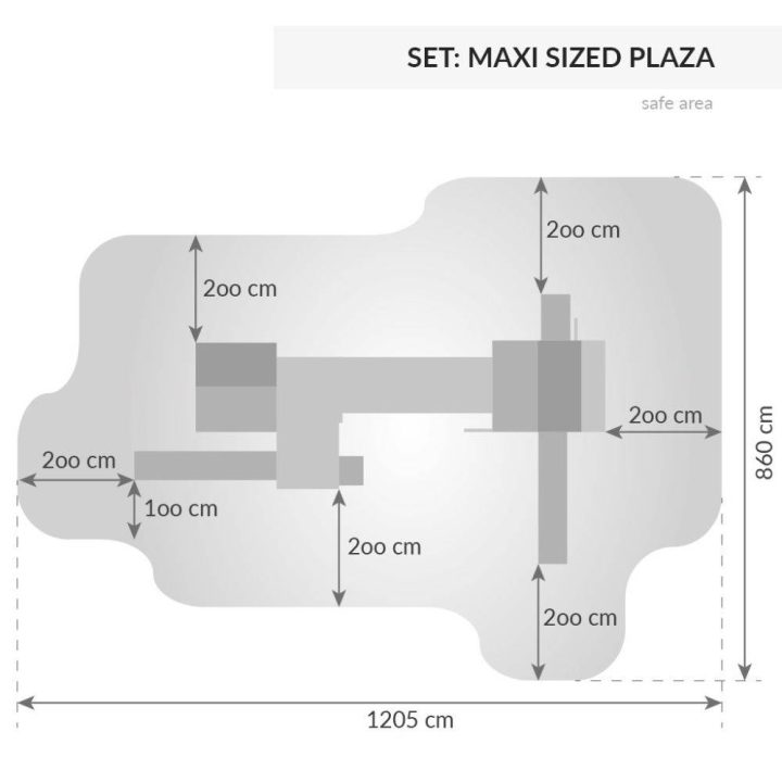 MAXI SET Fungoo PLAZA TAMAÑO con dos casas y puente