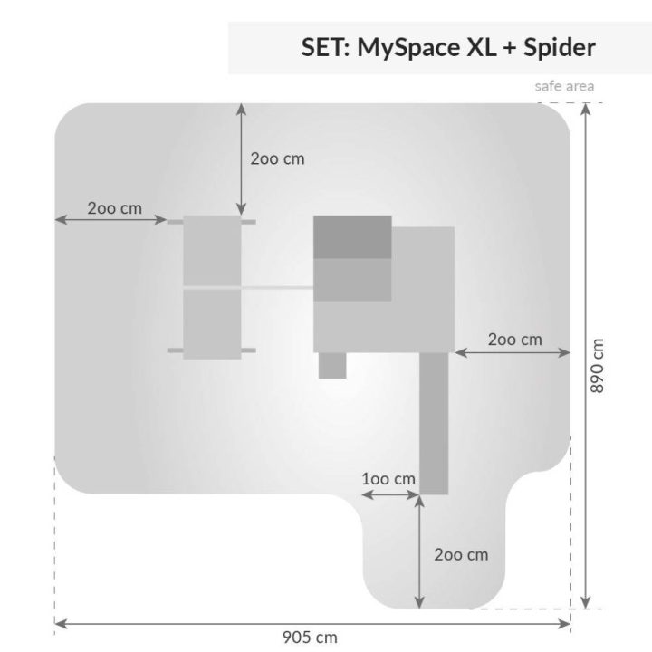 Parque infantil de madera para jardín Fungoo My_SPACE_XL Spider
