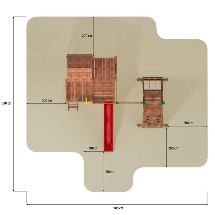 Parque infantil de madera para jardín Fungoo My_SPACE_XL Spider