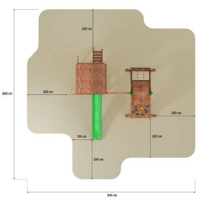 Parque infantil de madera Fungoo FORTRESS Spider