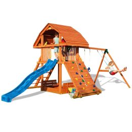 Casita de jardín infantil con tobogán Fungoo SET GIANT MOVE BEACH