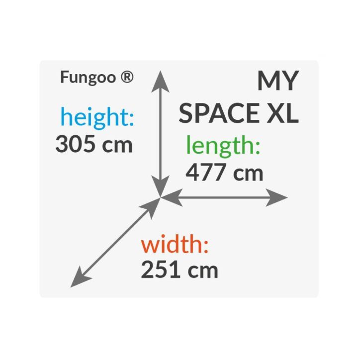 Casita de jardín infantil con tobogán MY SPACE XL de Fungoo