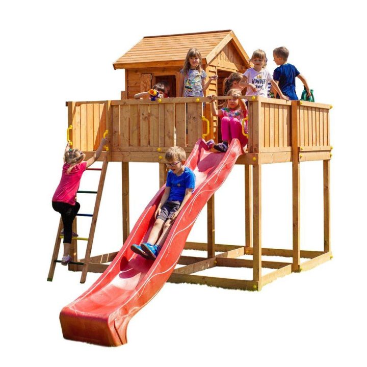 Casita de jardín infantil con tobogán MY SPACE XL de Fungoo