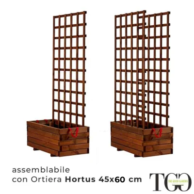 Barbacoa de madera para exterior Hortus color castaño 60 x 180 cm