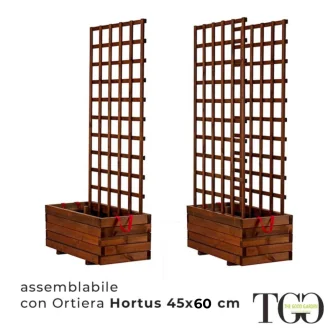 Barbacoa de madera para exterior Hortus color castaño 60 x 90 cm
