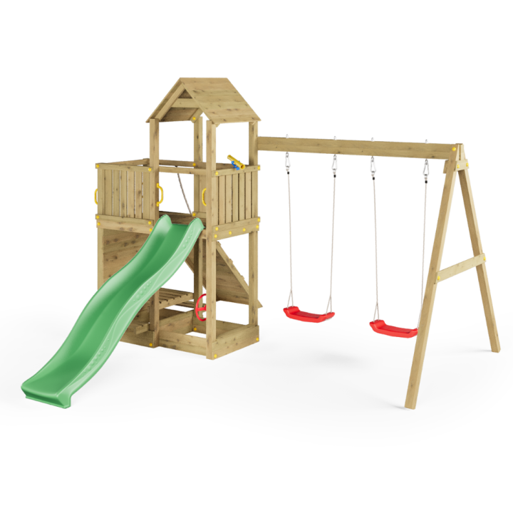 Parque infantil con columpio y casa de setas FLOPPI juegos de jardín de madera