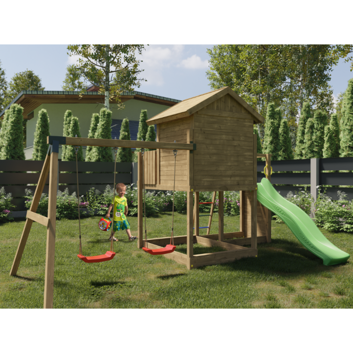 Casa deslizante de madera GALAXY L2S Fungoo Slide House