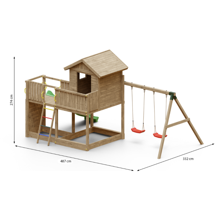 Casa deslizante de madera GALAXY L2S Fungoo Slide House