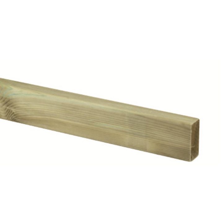 Tablón de madera impregnado en autoclave de 4,5x9x250 cm