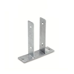 Soporte en forma de U de 9 cm para anclar el poste al suelo