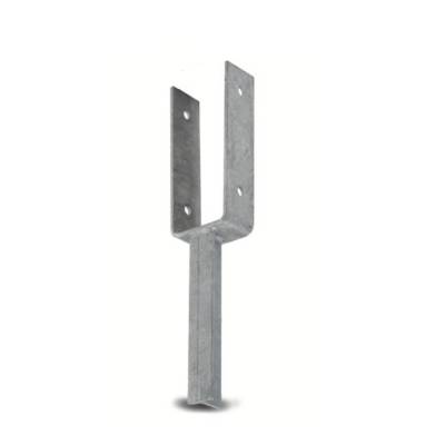 Soporte de hormigón en forma de U de 12 cm para anclaje de postes