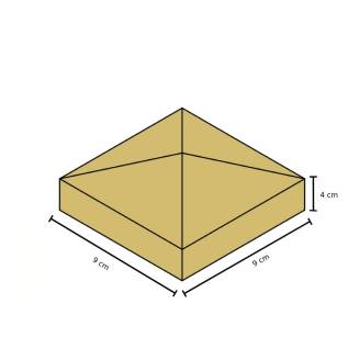 Remate de madera en forma de diamante para poste de 7x7 cm