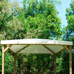Lona de PVC antigranizo para pérgola 3x3 color blanco