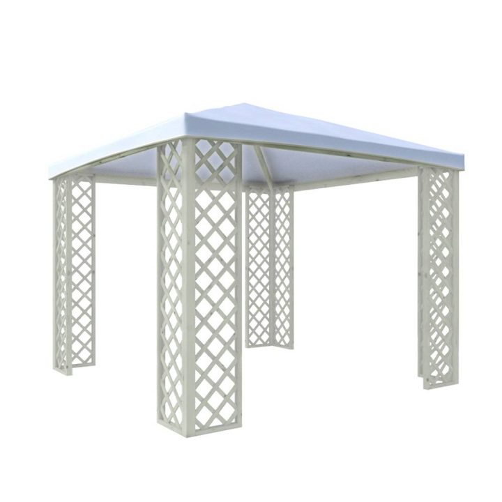 Lona de PVC antigranizo para pérgola 3x3 color blanco