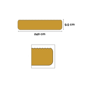 Suelo de madera exterior 2x9,5x240 cm tratado en autoclave