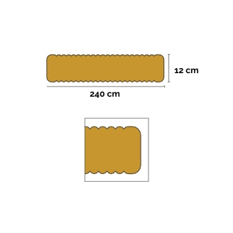 Suelo de madera exterior 2,7x12x240 cm tratado en autoclave