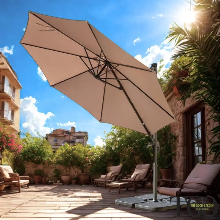 Sombrilla de aluminio inclinable 3x3 Positano