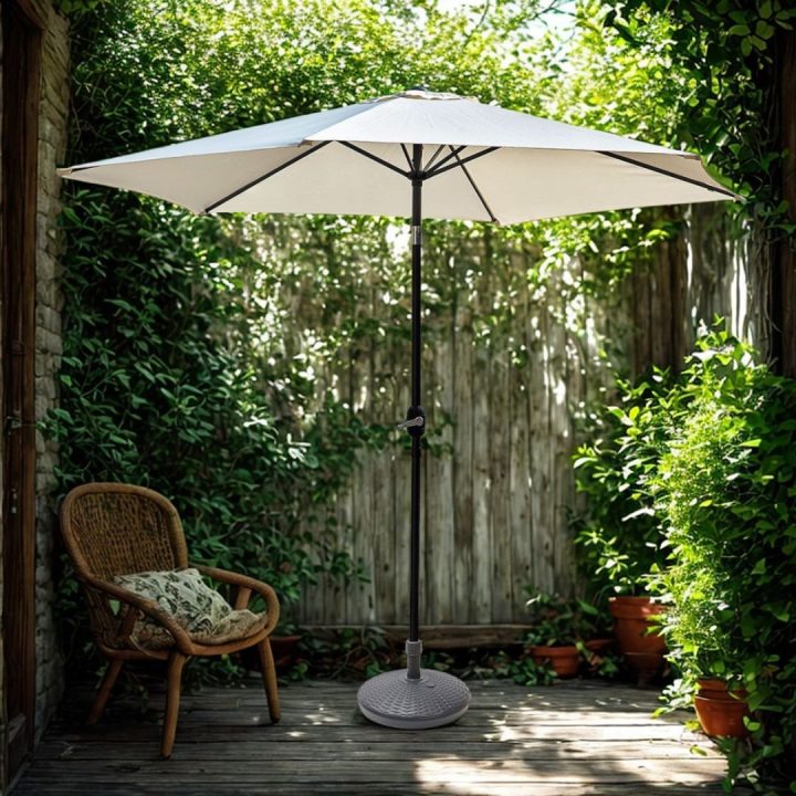 Sombrilla basculante de aluminio Amalfi 3x3 con base incluida