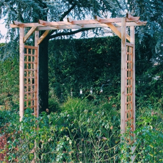 Pérgola para rosales 210x49x220 cm en madera tratada en autoclave