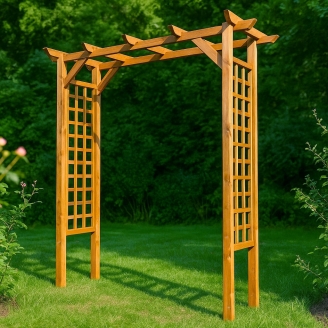 Pérgola para rosales 210x49x220 cm en madera tratada en autoclave