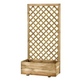 Jardinera con enrejado Marika 40x80x H180 cm Madera tratada en autoclave